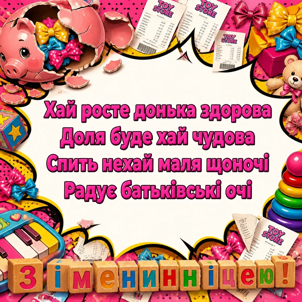 привітання з іменинницею батькам