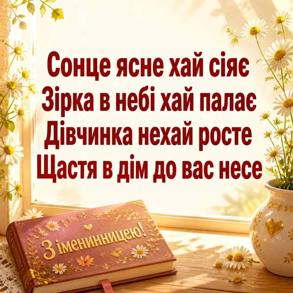 привітання з іменинницею батькам