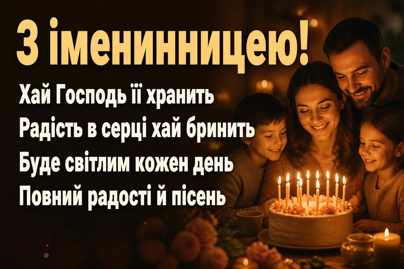 привітання з іменинницею батькам