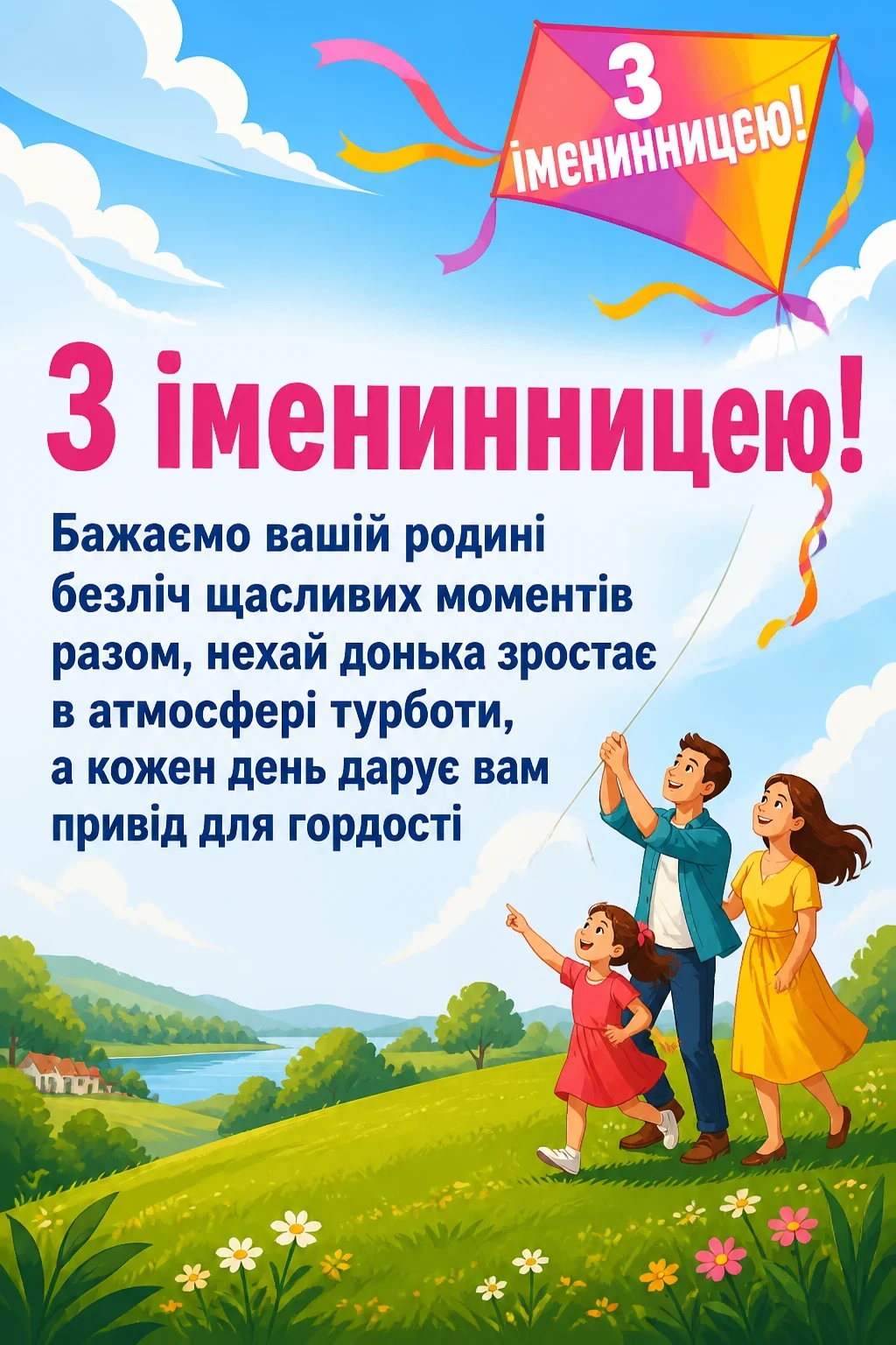 привітання з іменинницею батькам