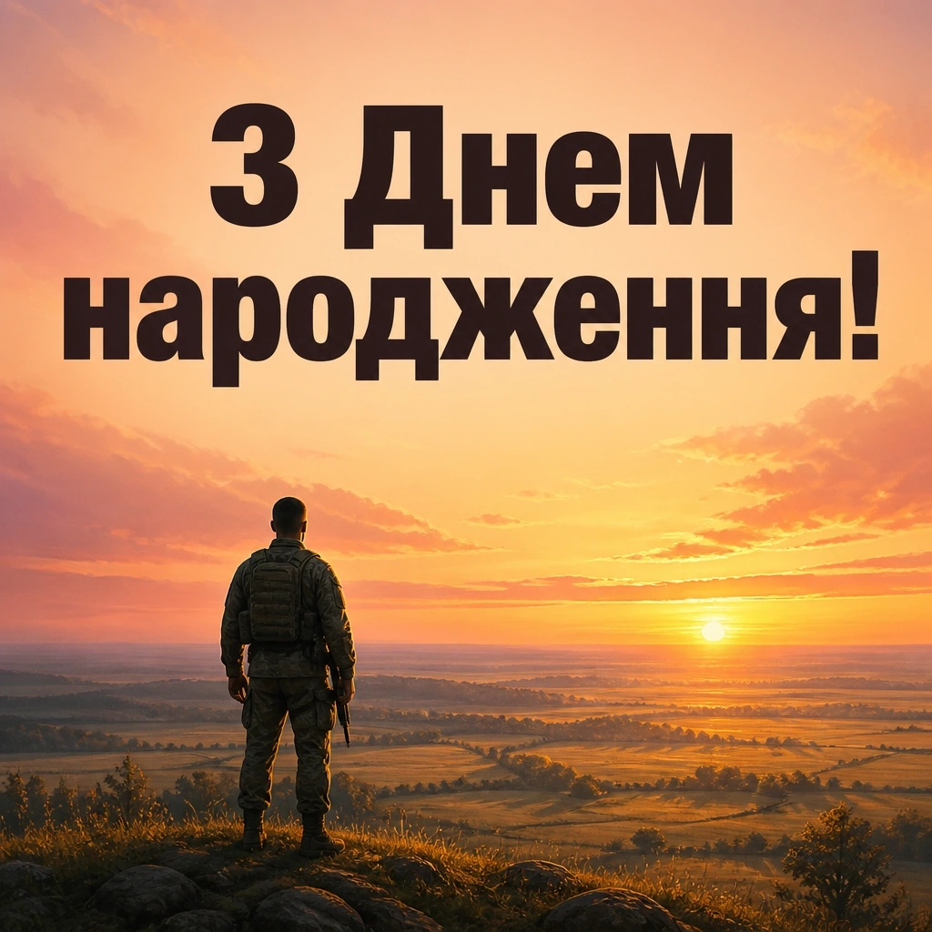 привітання з днем народження солдату