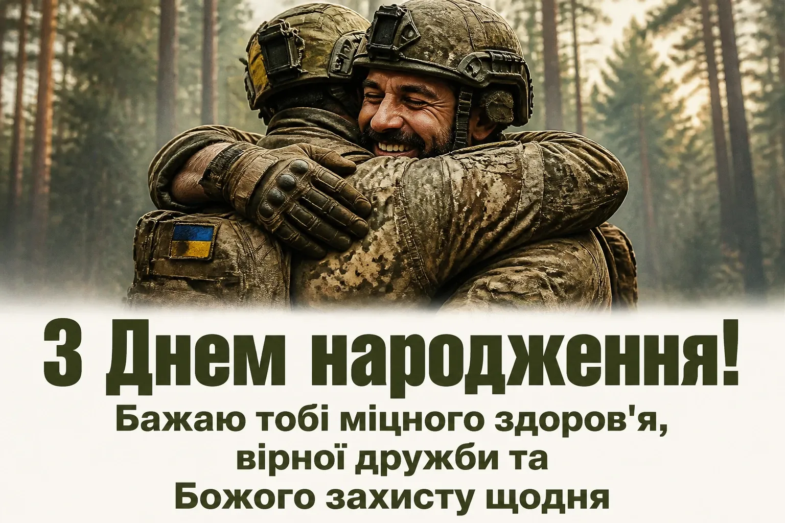 привітання з днем народження солдату