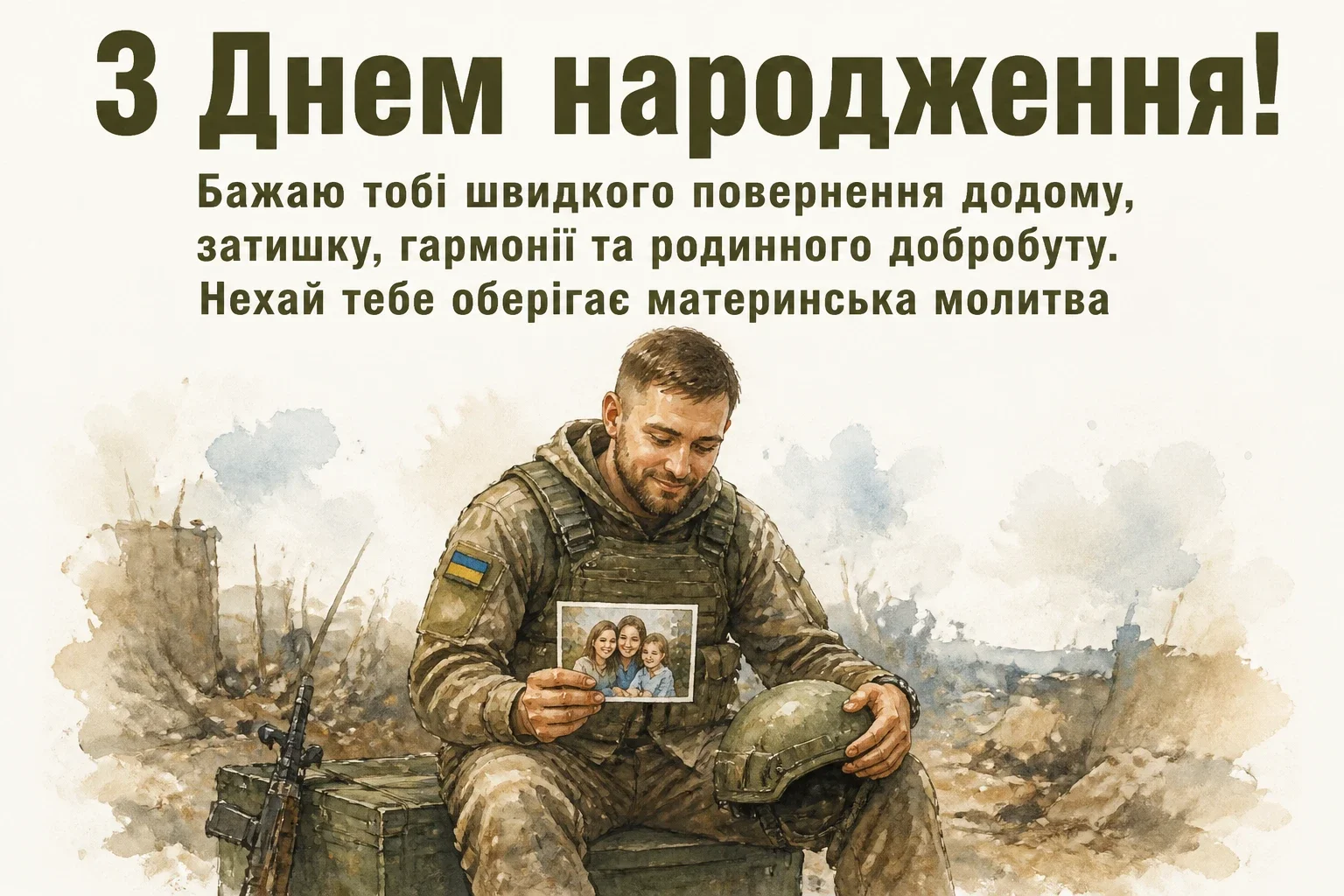 привітання з днем народження солдату