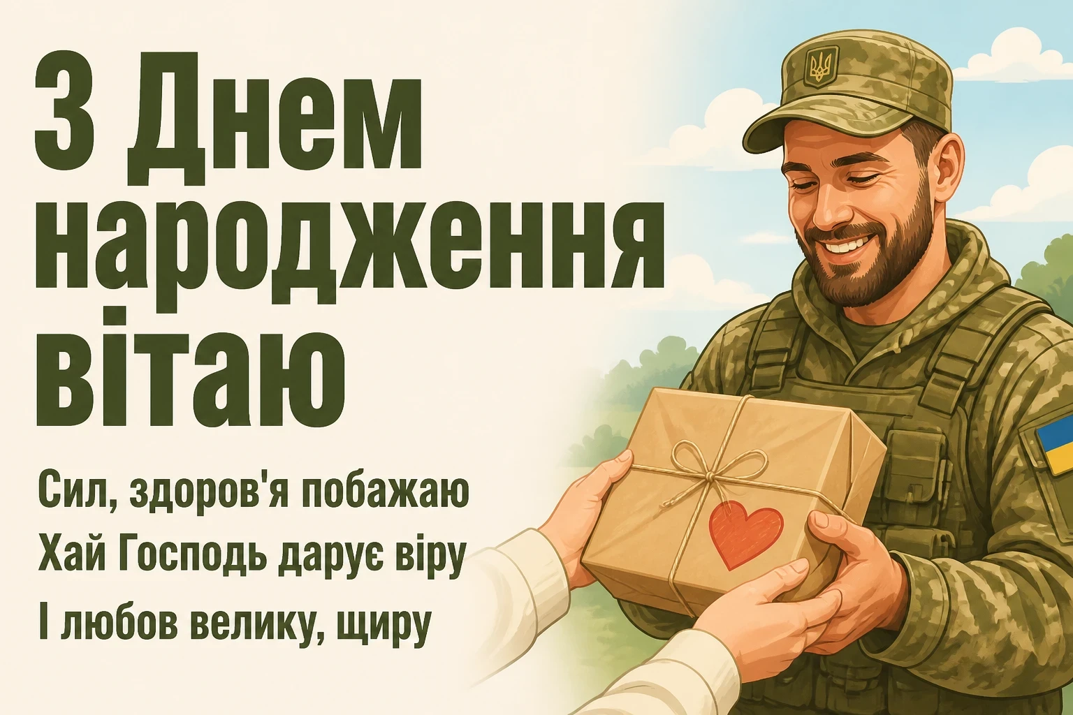 привітання з днем народження солдату