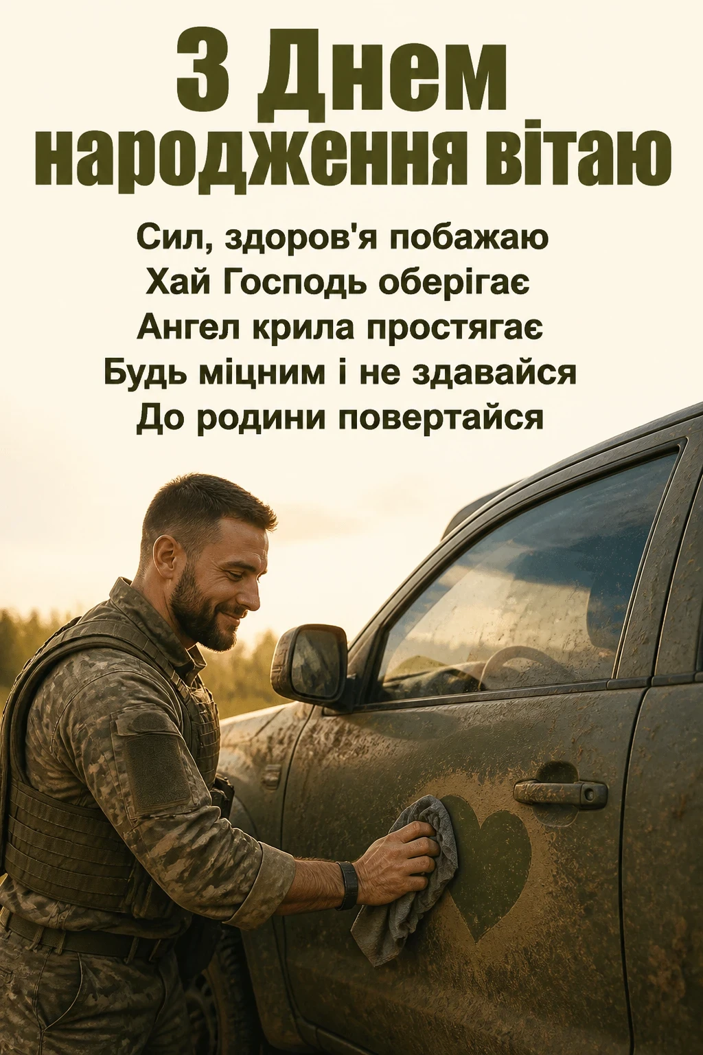 привітання з днем народження солдату