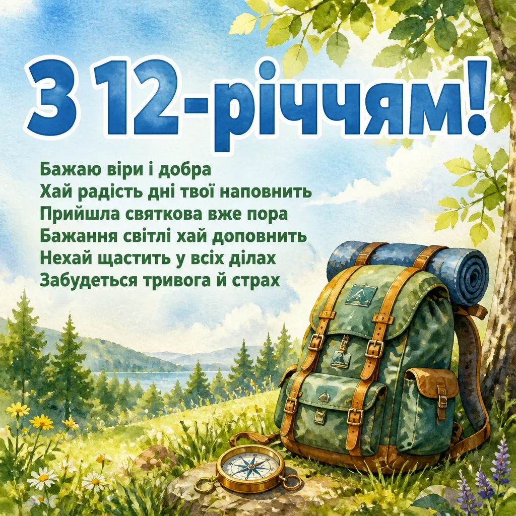 привітання з днем народження хлопчику 12 років своїми словами