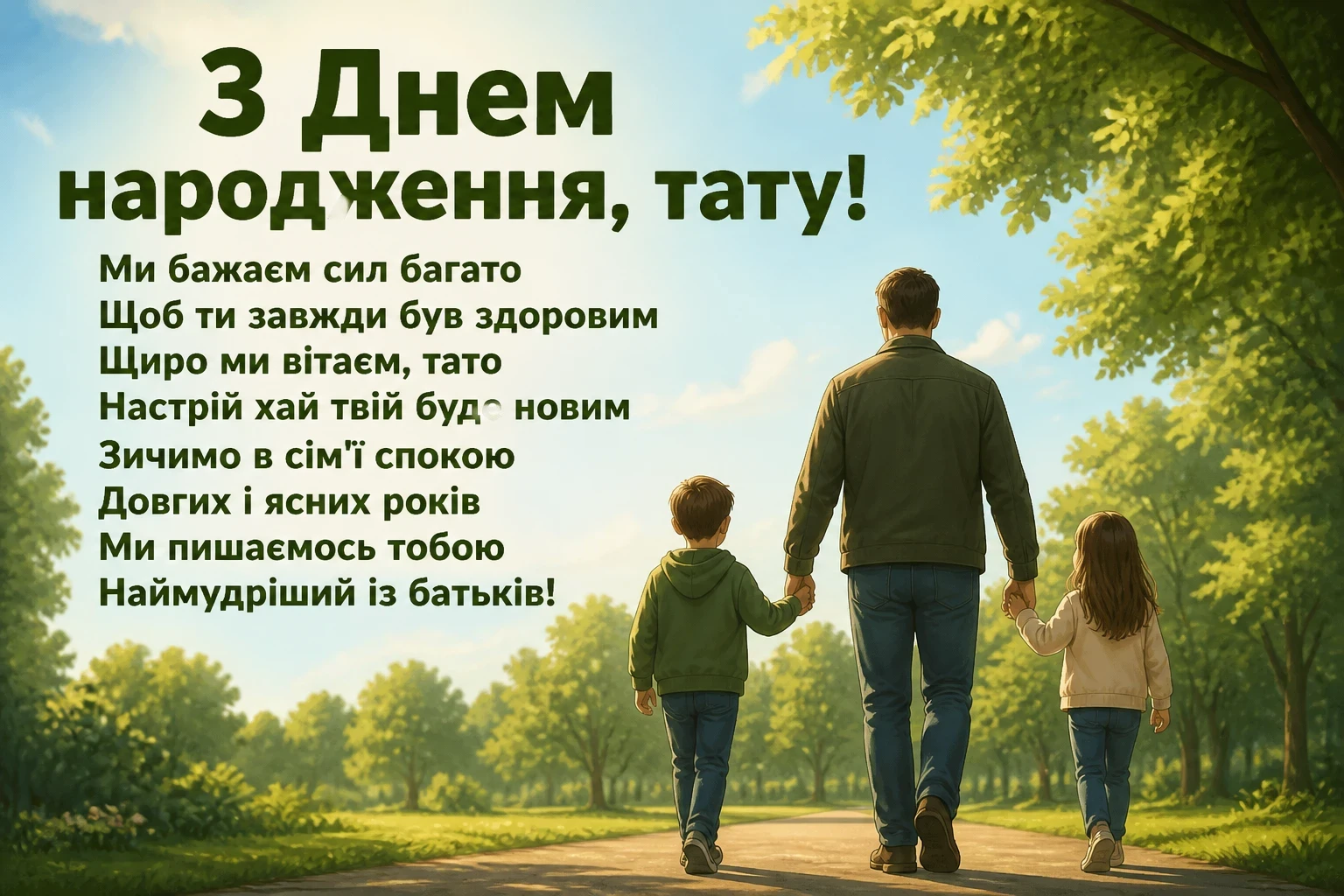 привітання з днем народження татові від сім'ї