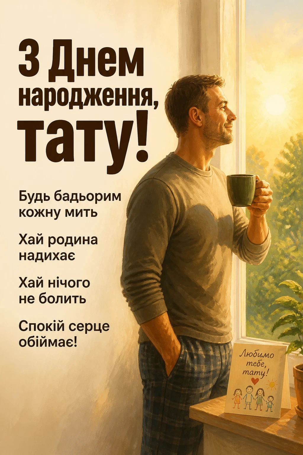привітання з днем народження татові від сім'ї