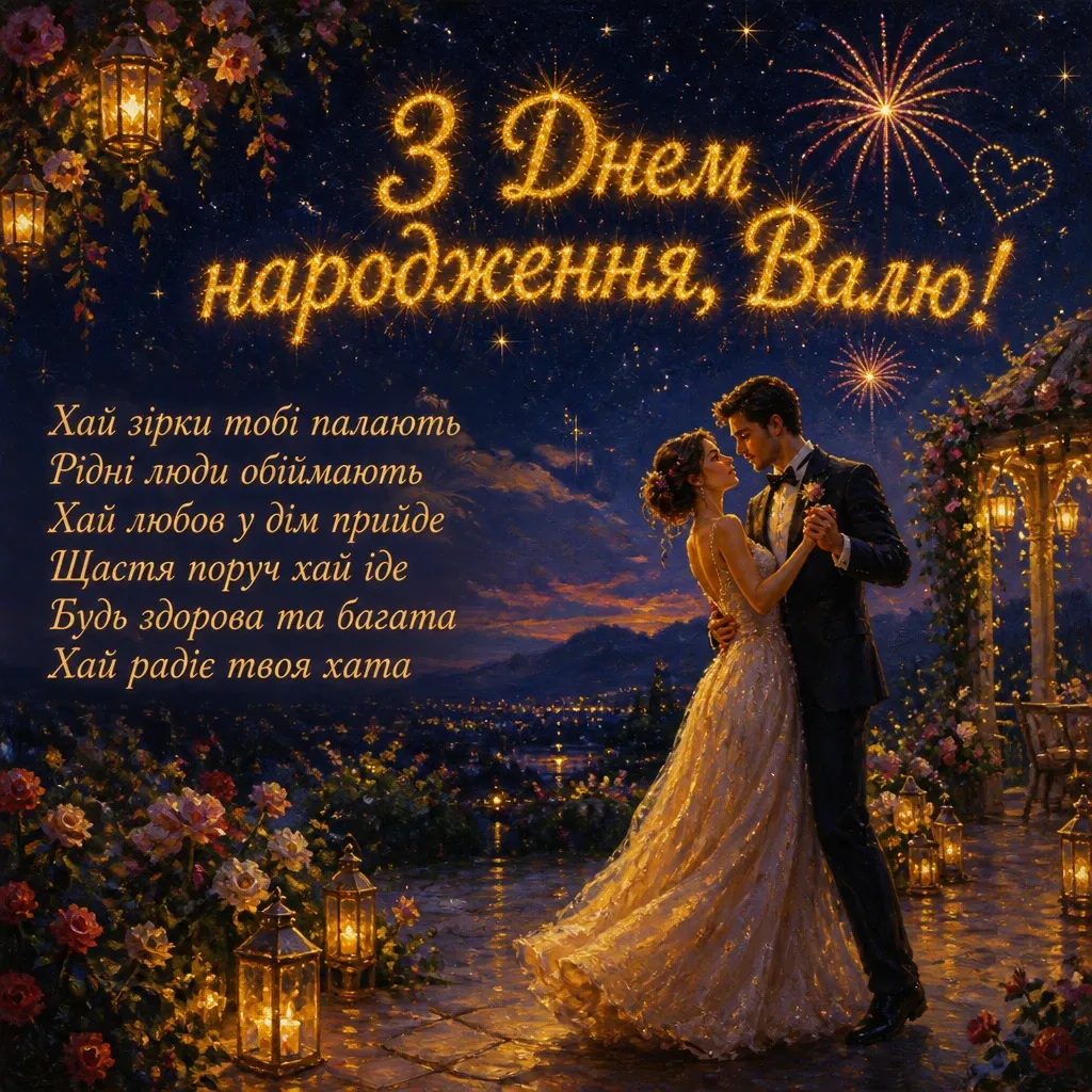 валя з днем народження картинки