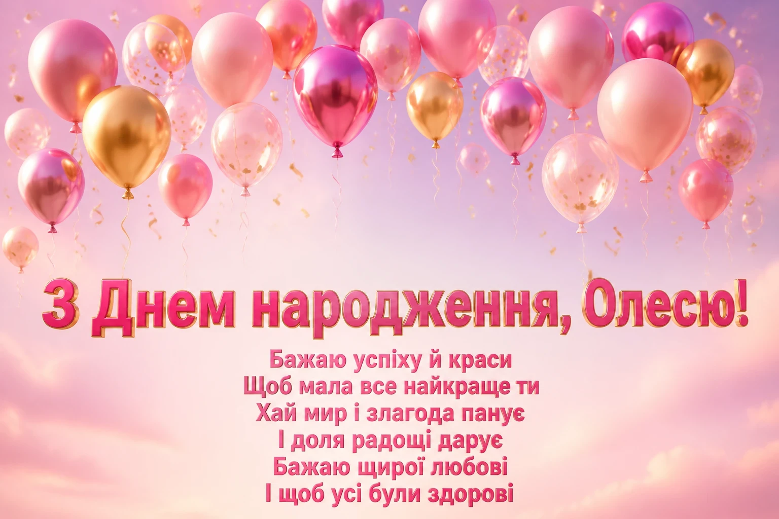 олеся з днем народження