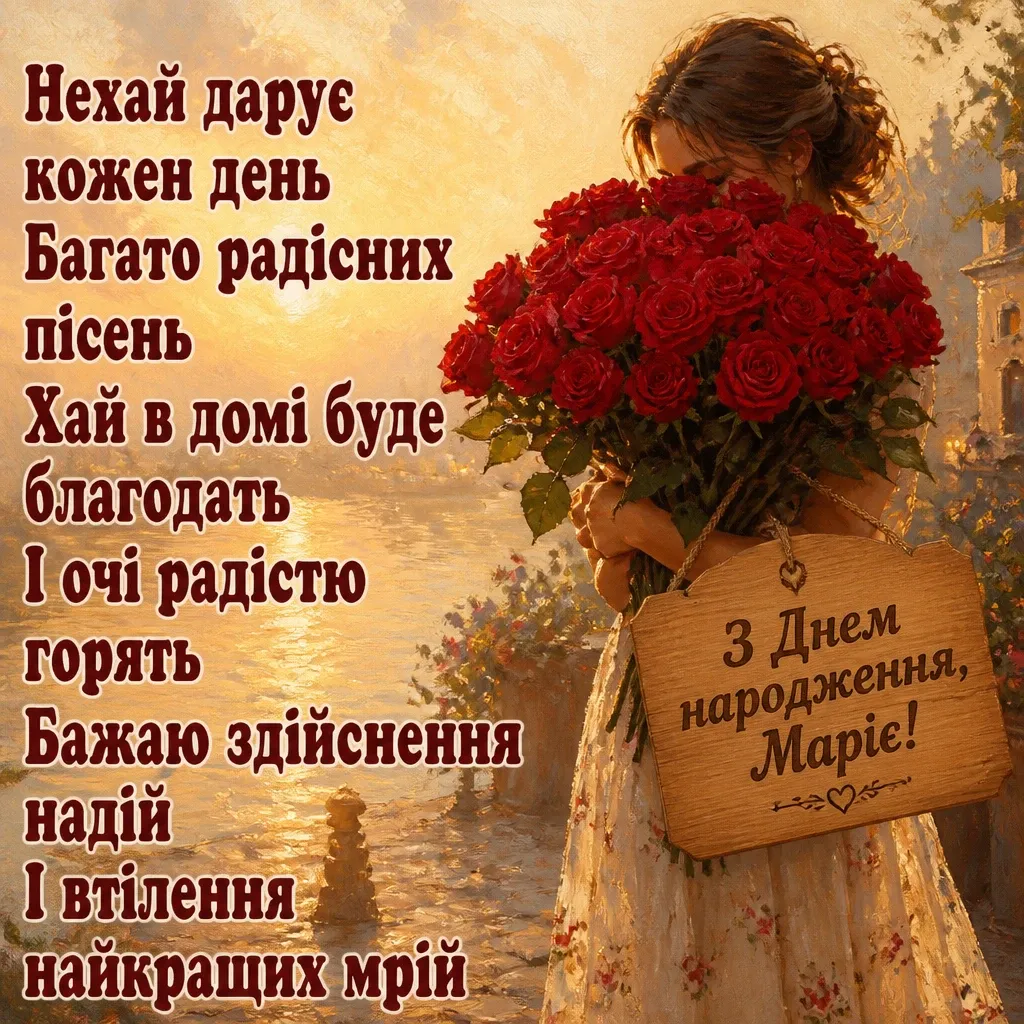 з днем народження марія картинки
