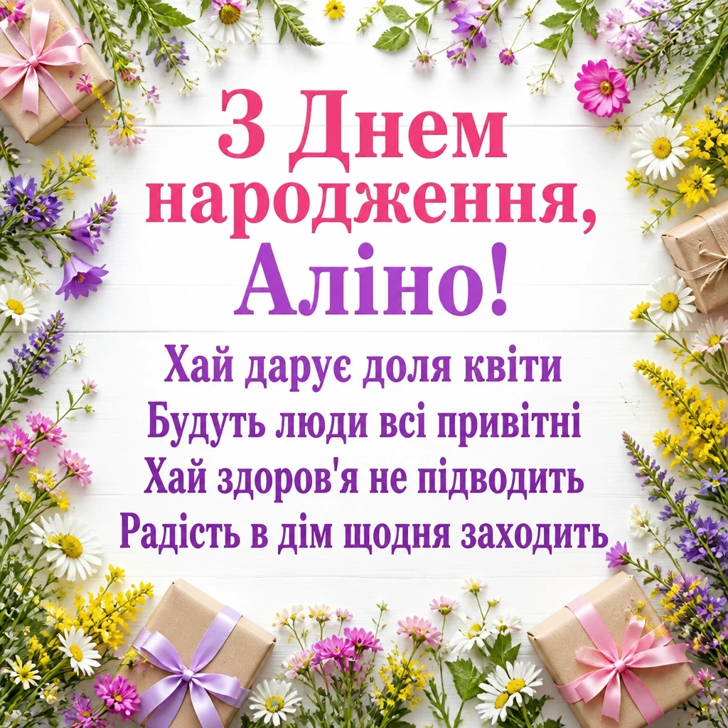 з днем народження аліна картинки