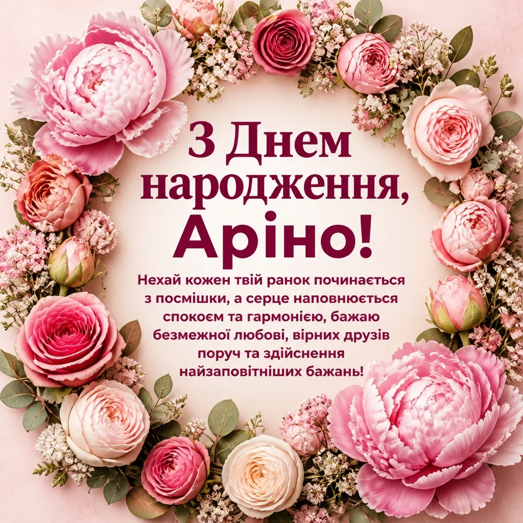 з днем народження аріна