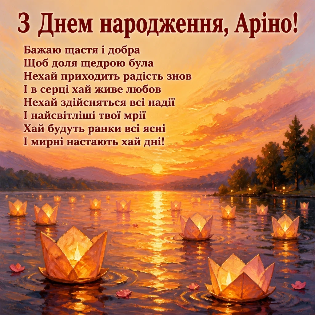 з днем народження аріна