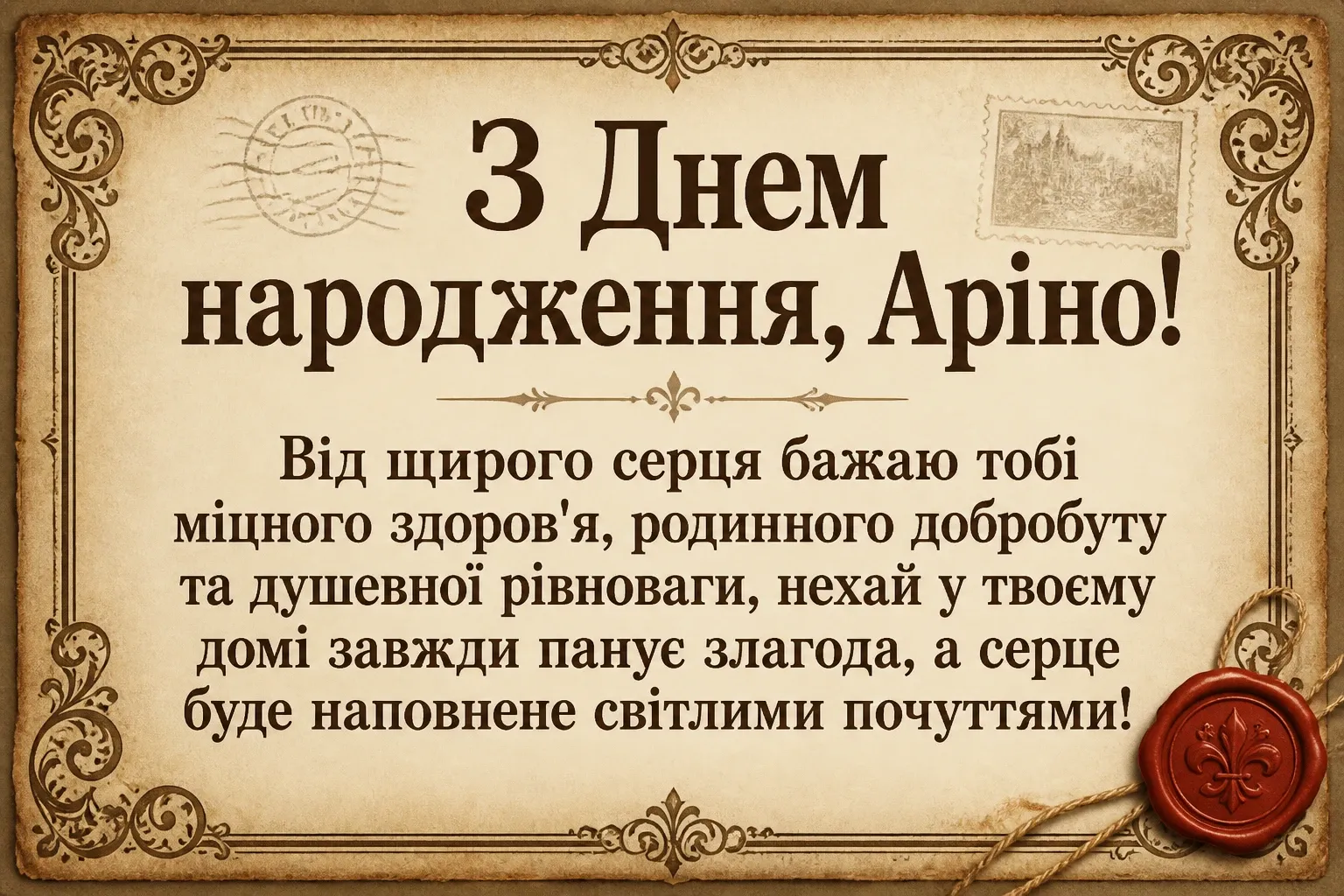 з днем народження аріна