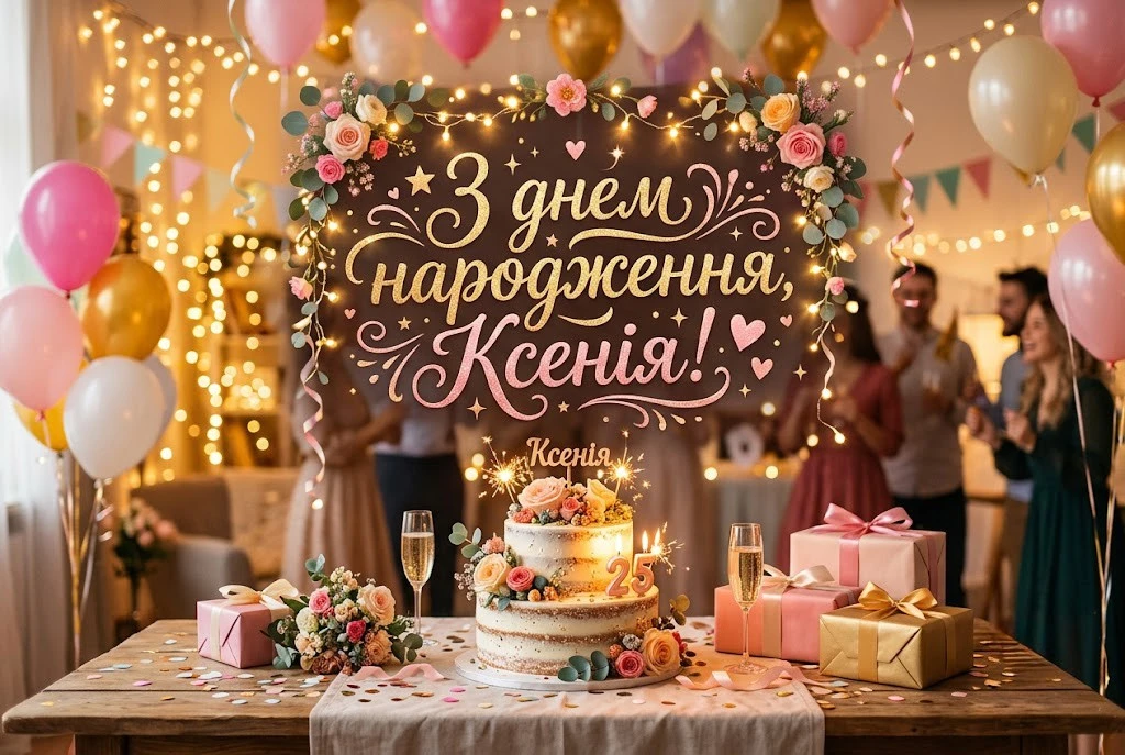 З днем народження для Ксенії