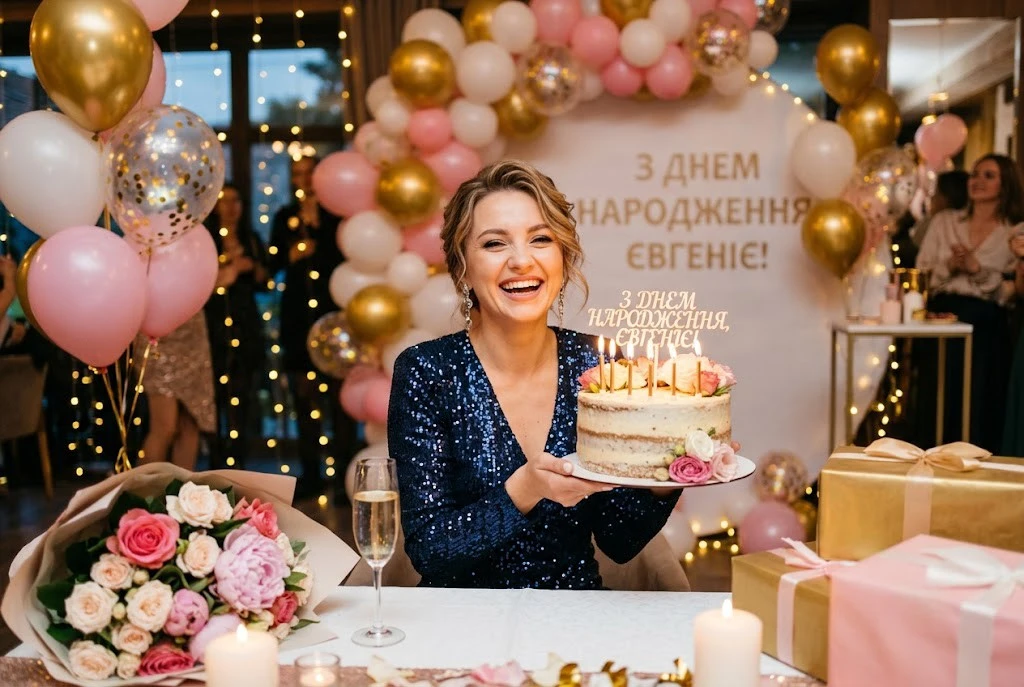 Привітання з днем народження для Євгенії