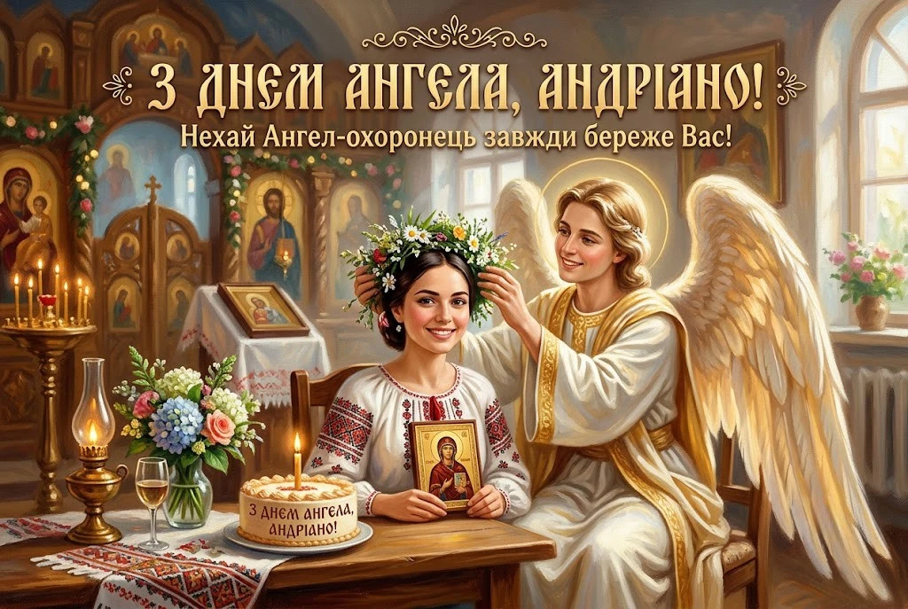 Привітання з днем ангела Андріана
