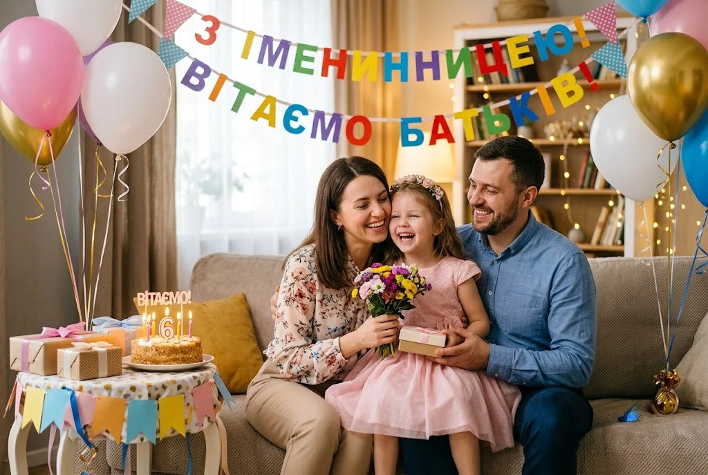 Привітання батькам з іменинницею