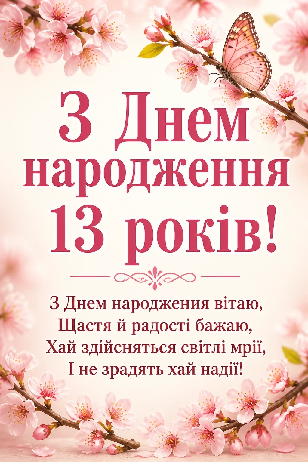 привітання з днем народження 13 років дівчинці привітання з днем народження 13 років дівчинці