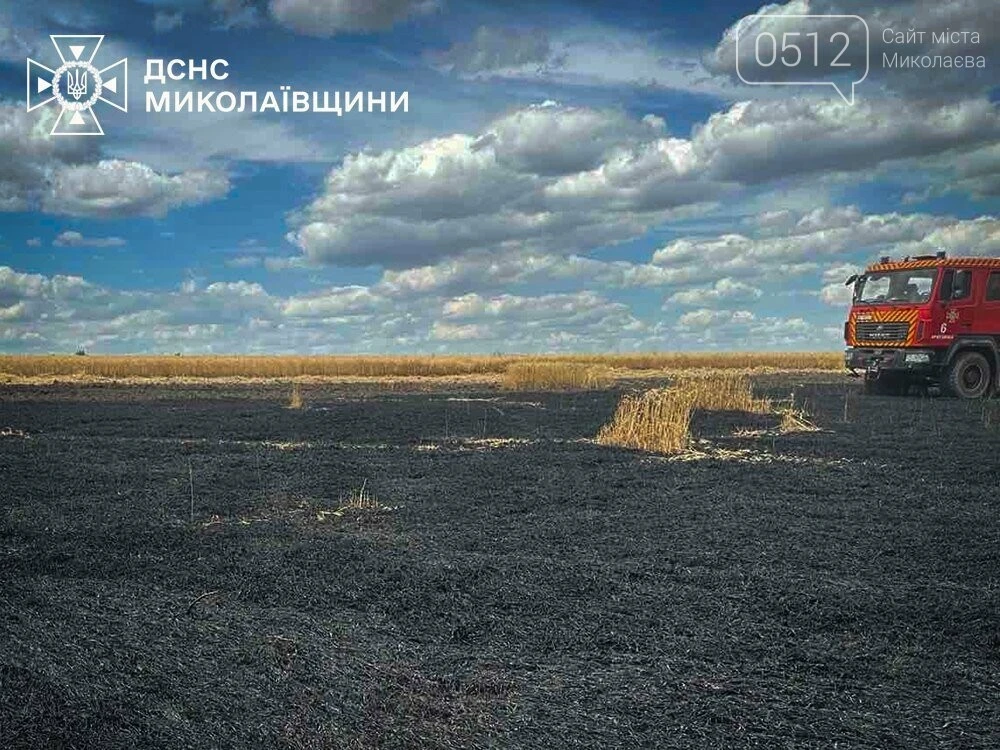 Російський обстріл спровокував пожежу пшениці на Миколаївщині