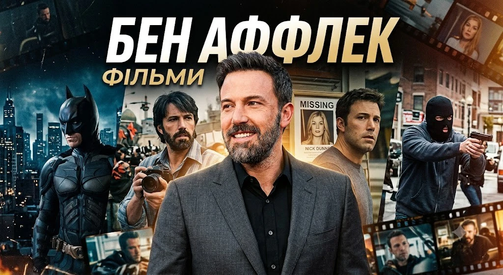 Двадцять фільмів Бена Аффлека з рейтингами та синопсисами