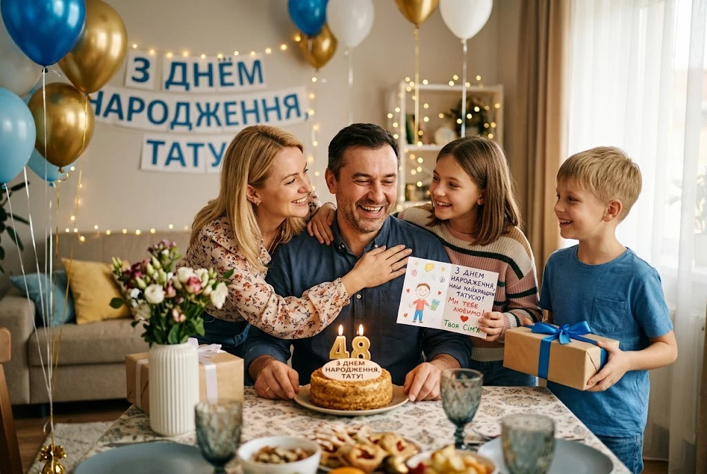 Привітання з днем народження татові від сім’ї