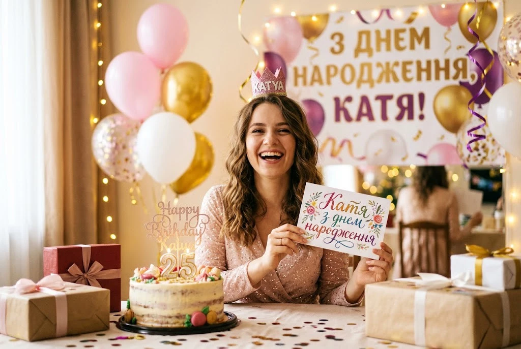 Картинки з днем народження для Каті