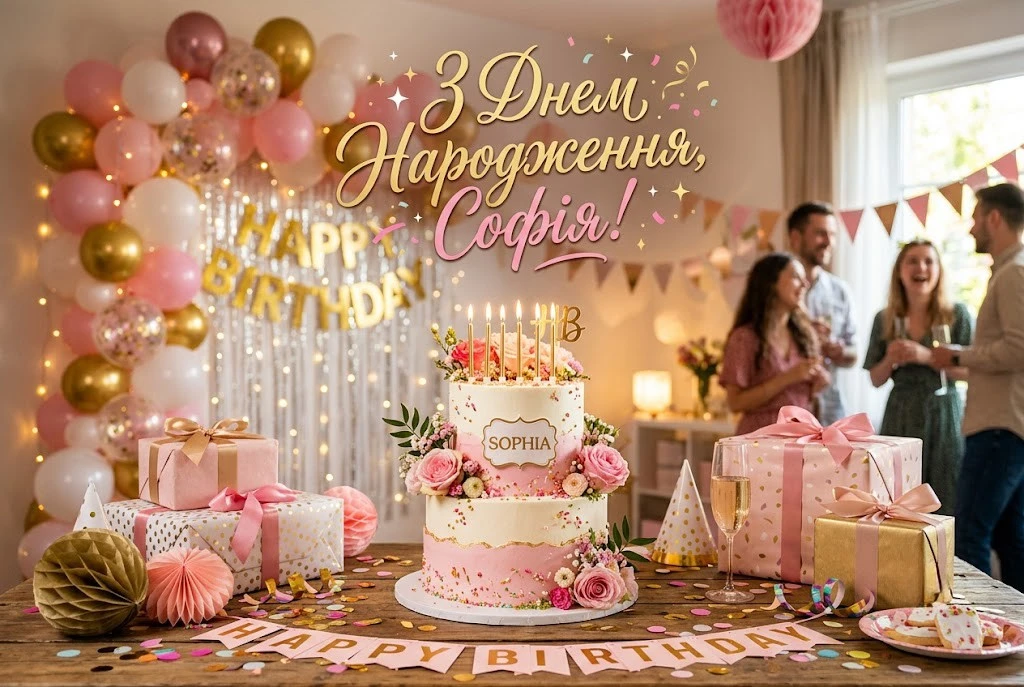 Картинки з днем народження для Софії